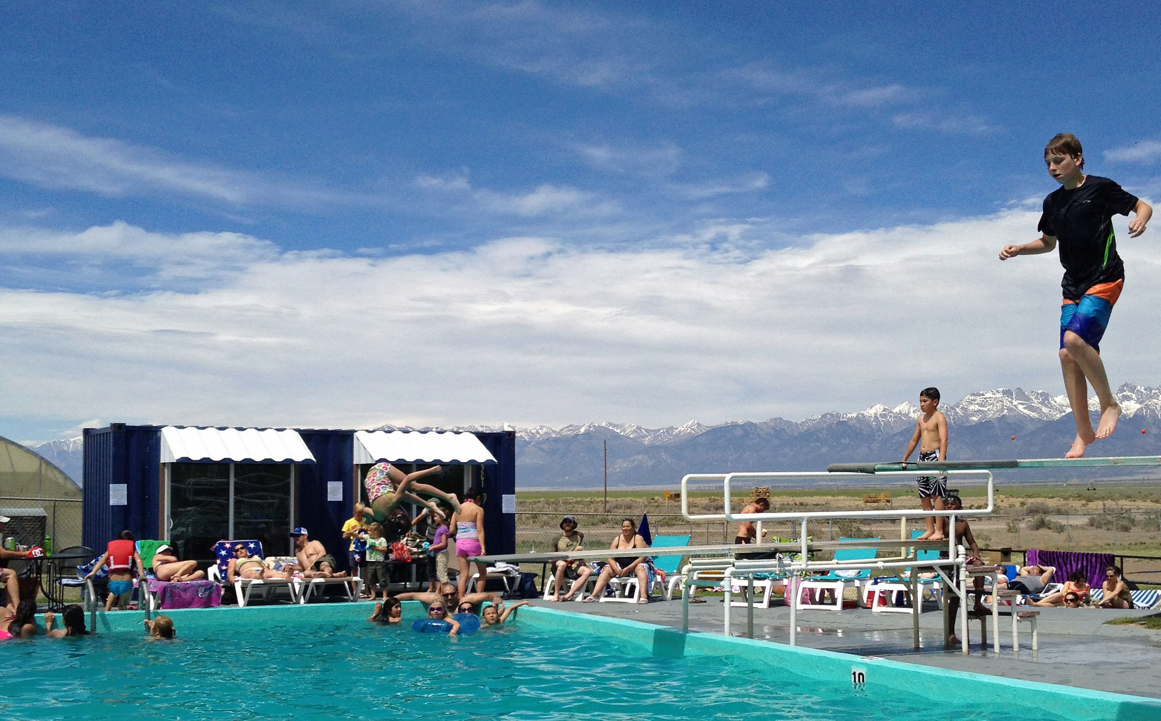 sandbag swimming pool