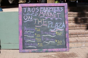 Taos Farmers Market Sign