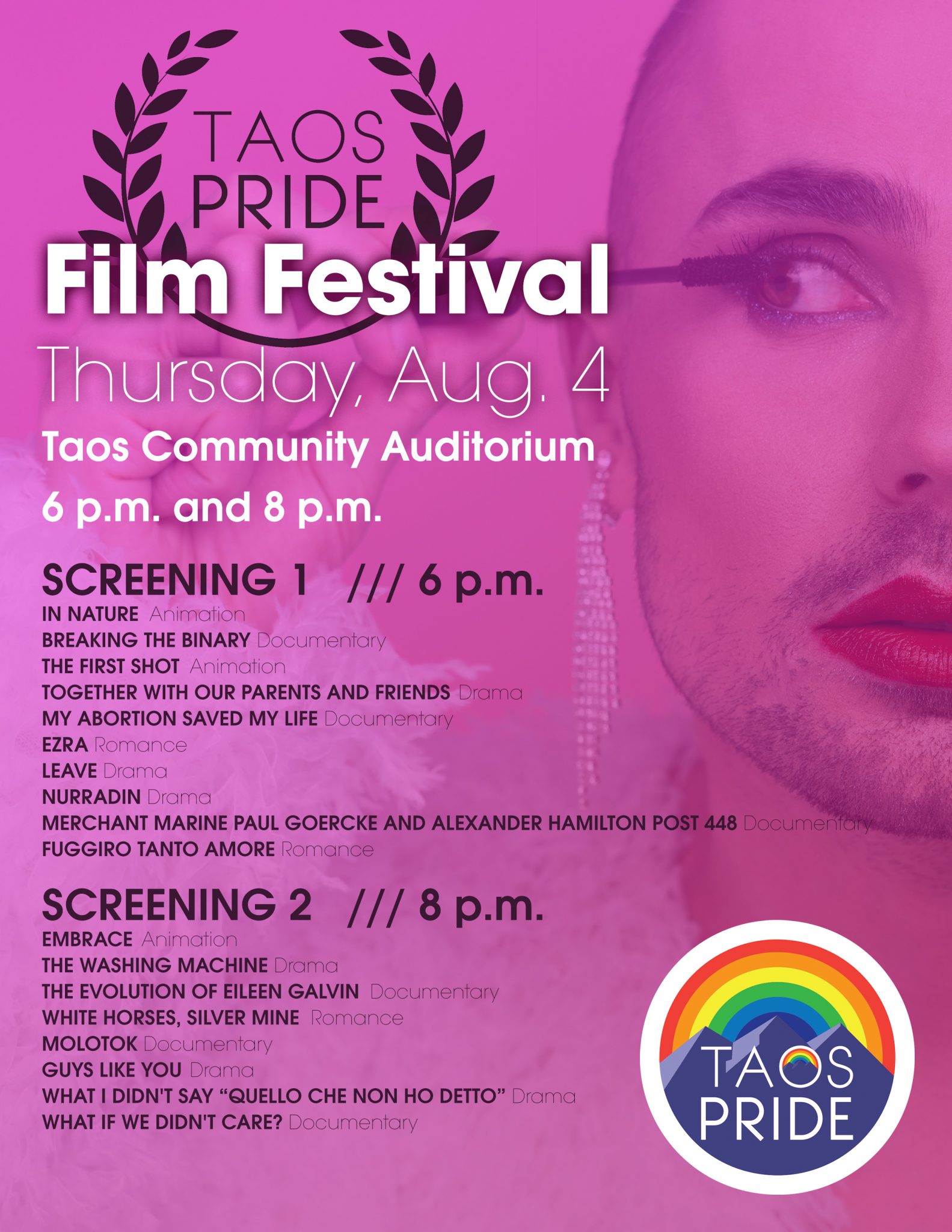 Taos Pride Short Film Festival Screening 1 Live Taos Events Calendar