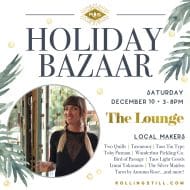 Holiday Bazaar! Sip + Shop at Rolling Still Lounge