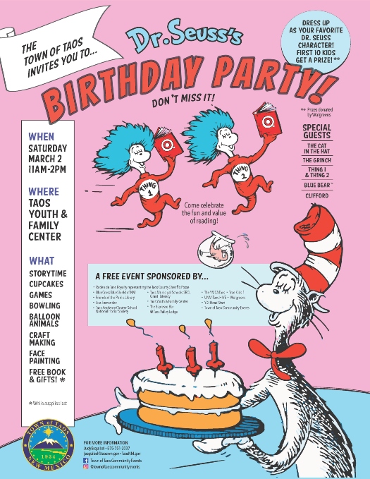 Dr Seuss S Birthday Party Live Taos Events Calendar   DrSeuss 8.5x11 2024 Website 