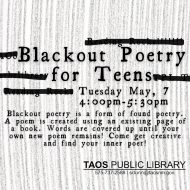 Teen Tuesday: Blackout Poetry