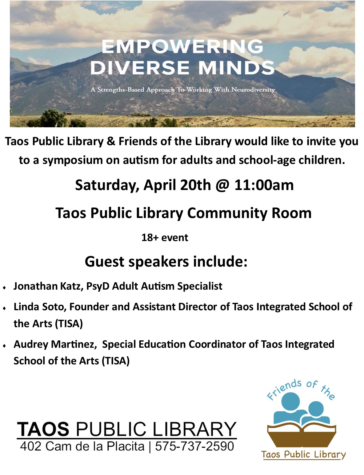 Empowering Diverse Minds Live Taos Events Calendar