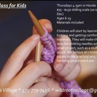 Knitting Class for Kids