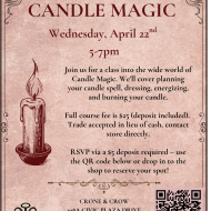 Candle Magic Class at Crone & Crow