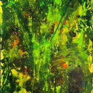 Pour Painting Imaginary Landscapes
