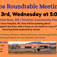Taos Roundtable Meeting with Guest Jeannie Ross of Holy Cross on Cancer Support